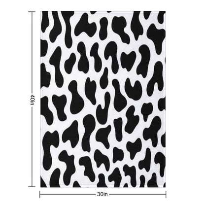 Black Leopard Print Throw Blanket
