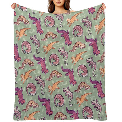 Reptile Rave Throw Blanket