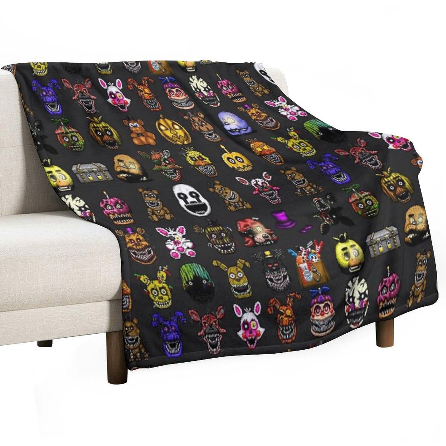 Five Nights at Freddy's - Pixel Art - Multiple Characters New Set Throw Blanket