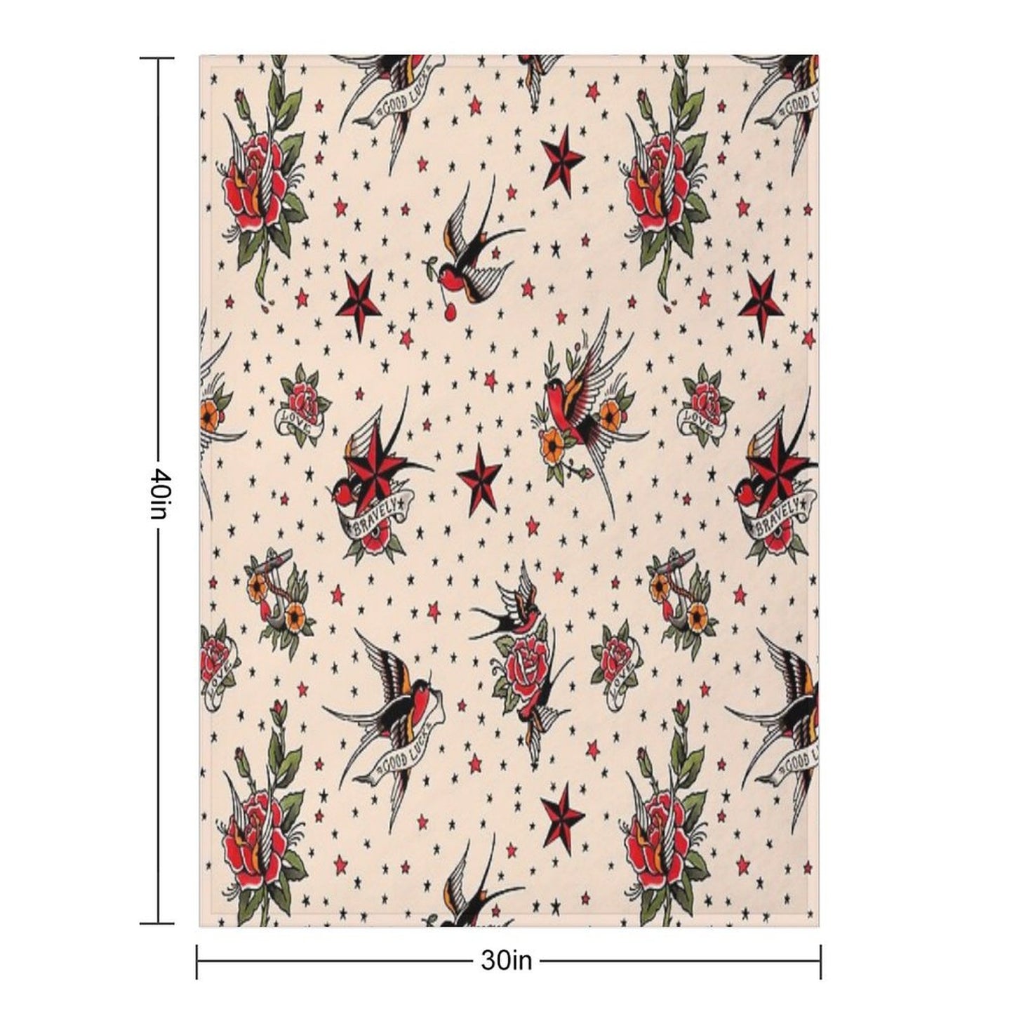 Tattoo Flash Throw Blanket