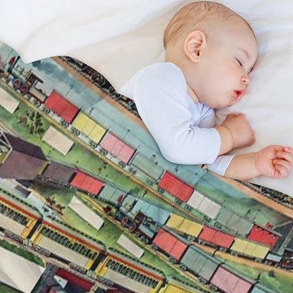 Antique Train Throw Blanket