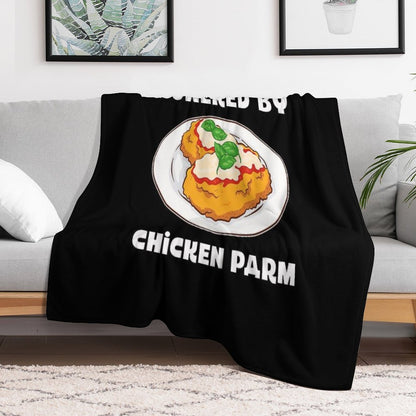 Italian Foodie Parmesan Powered By Chicken Parm Design Throw Blanket