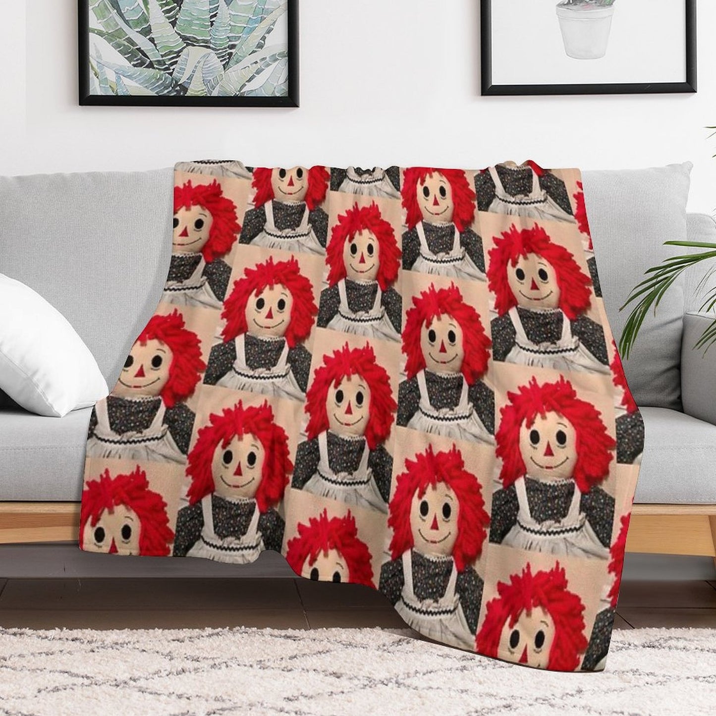 Sweet Raggedy Ann 2 Throw Blanket