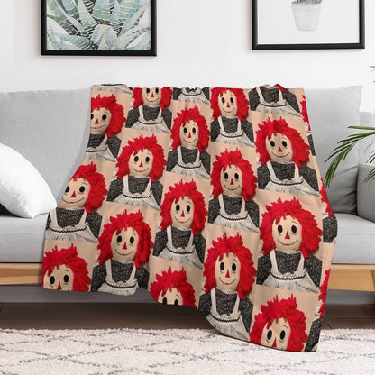 Sweet Raggedy Ann 2 Throw Blanket