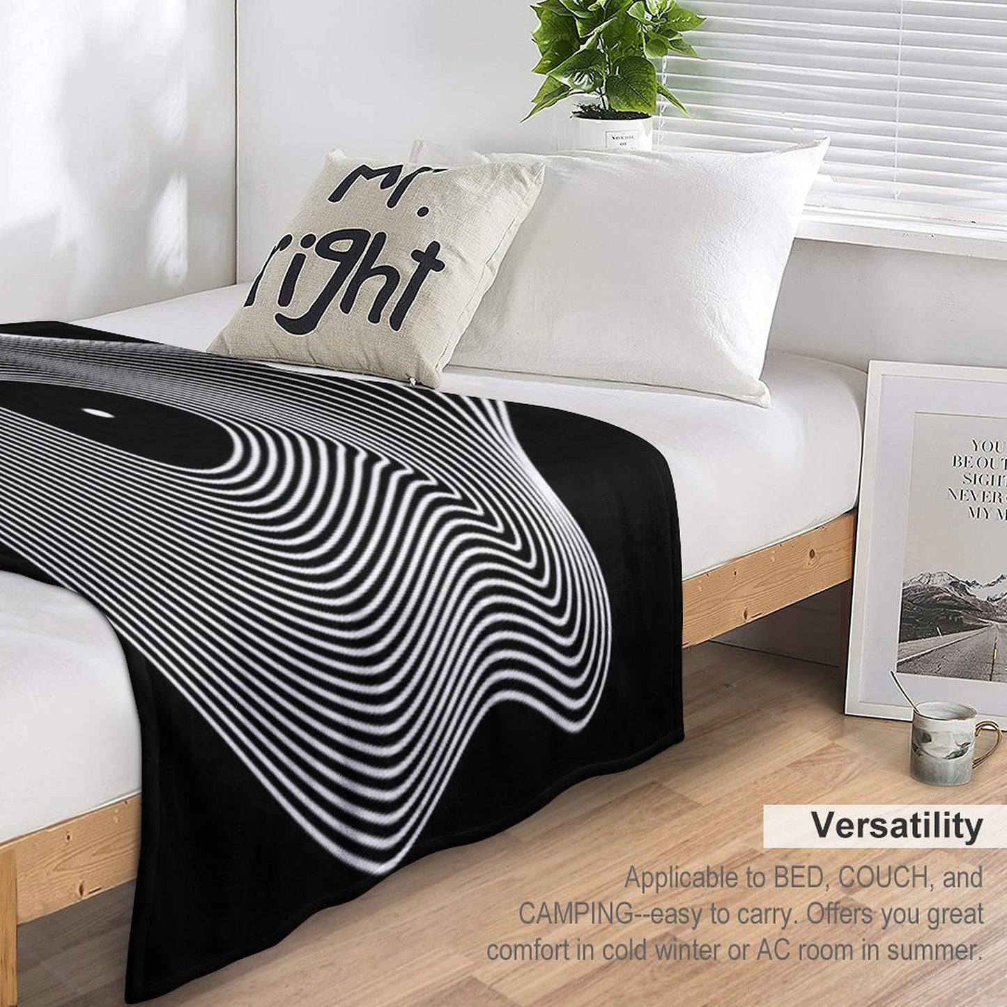 Music CD Optical Art Illusion Throw Blanket