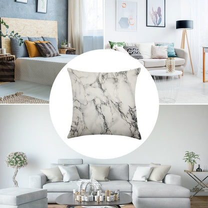 Marble Linen Throw Pillow Cover