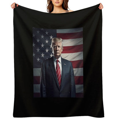 Donald Trump President Throw Blanket
