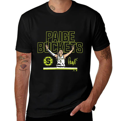 Paige Bueckers - Buckets Stripe (Navy) - Dallas Basketball  Tagless Design T-Shirt