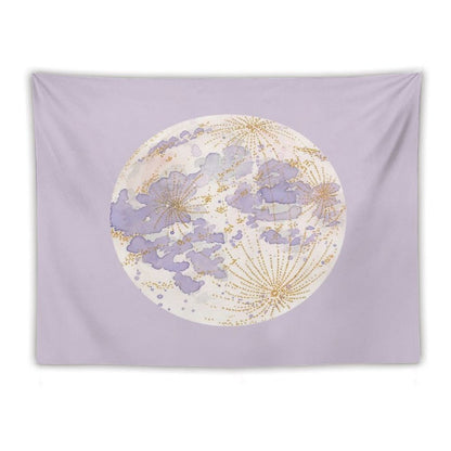 Lavendar Peach Moon Tapestry