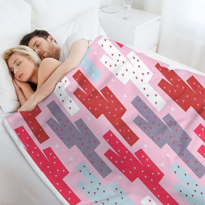 Sweet Cactus Pattern Throw Blanket