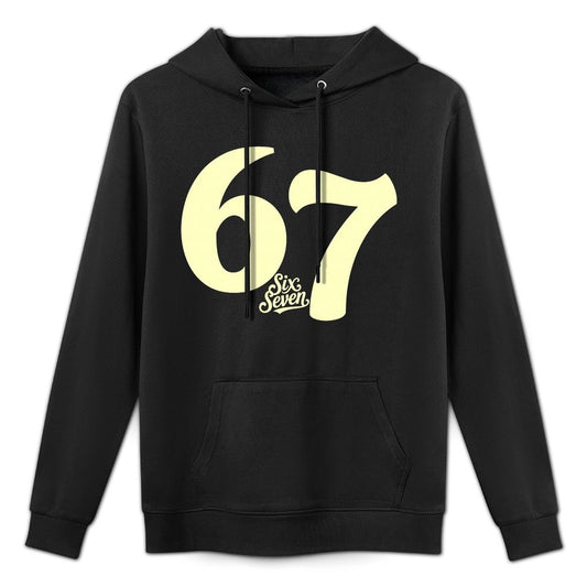 Funny Six Seven 6 7 67 Meme Gen Alpha Slang Boys Girls Kids Medium-Weight Fabric Hoodie