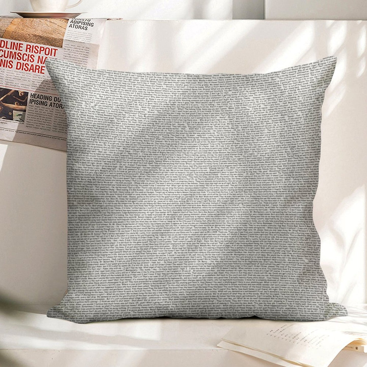 The Entire Bee Movie Script Linen Throw Pillow Cover