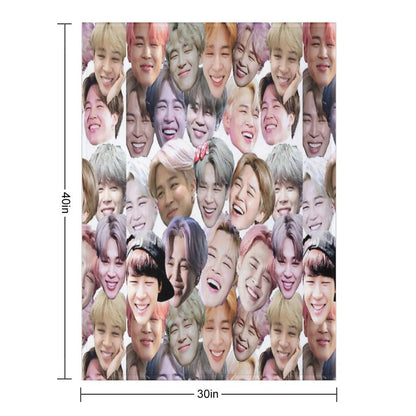 Smiling Jimin Throw Blanket