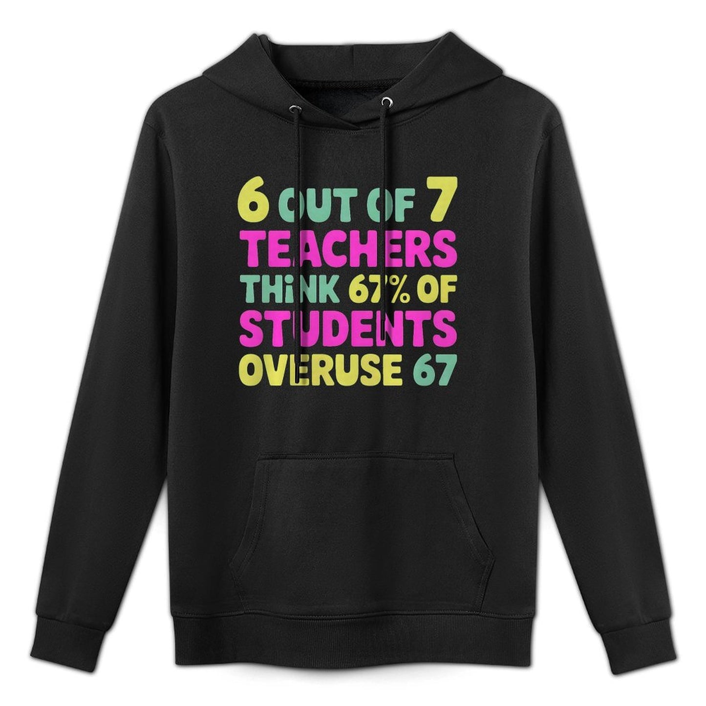 Funny 67 Teacher - Teacher 6 7 Funny Overuse 67 Premium Tri-Blend Machine Washable Hoodie