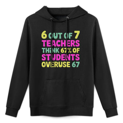 Funny 67 Teacher - Teacher 6 7 Funny Overuse 67 Premium Tri-Blend Machine Washable Hoodie