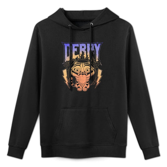 Kpop Demon Hunters Derpy Retro Metal Band Style Logo Shape Retention Hoodie