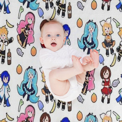 Vocaloid Chibi Chaos! Throw Blanket