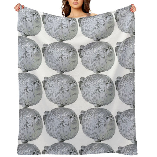 Cute Little Chonky Seal Throw Blanket