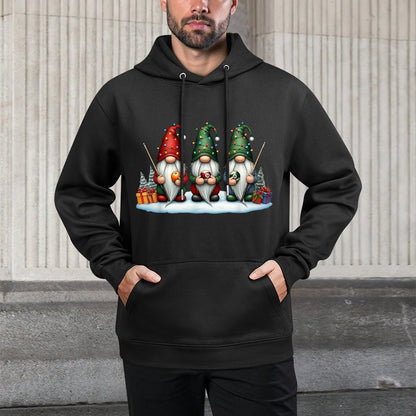 Funny Billiards Billiard Gnomies Christmas Gnome Womens Men Moisture-Wicking Hoodie