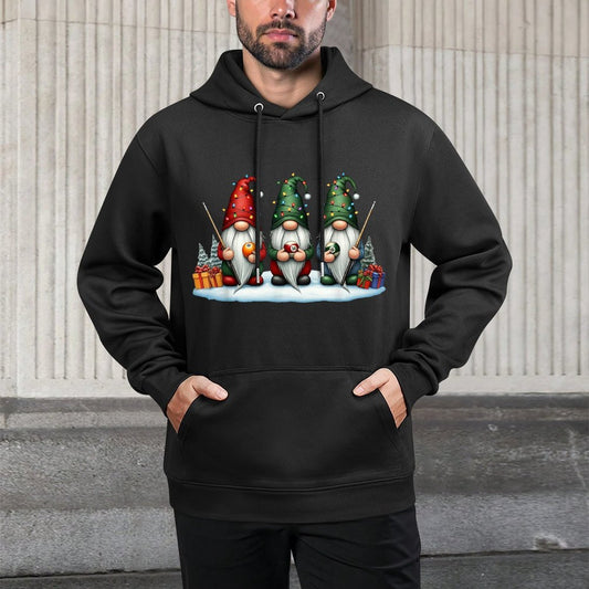 Funny Billiards Billiard Gnomies Christmas Gnome Womens Men Moisture-Wicking Hoodie