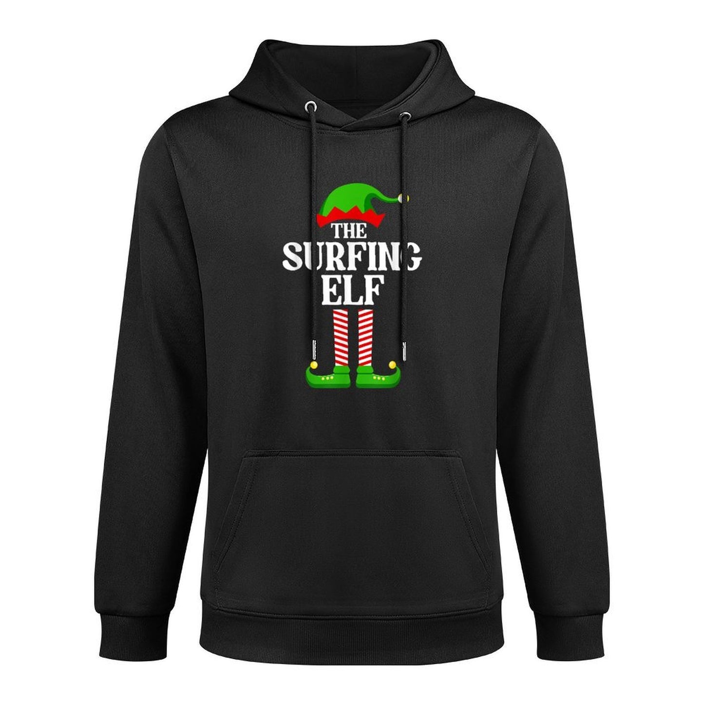 Surfing Elf Family Matching Group Funny Christmas Breathable Fabric Hoodie