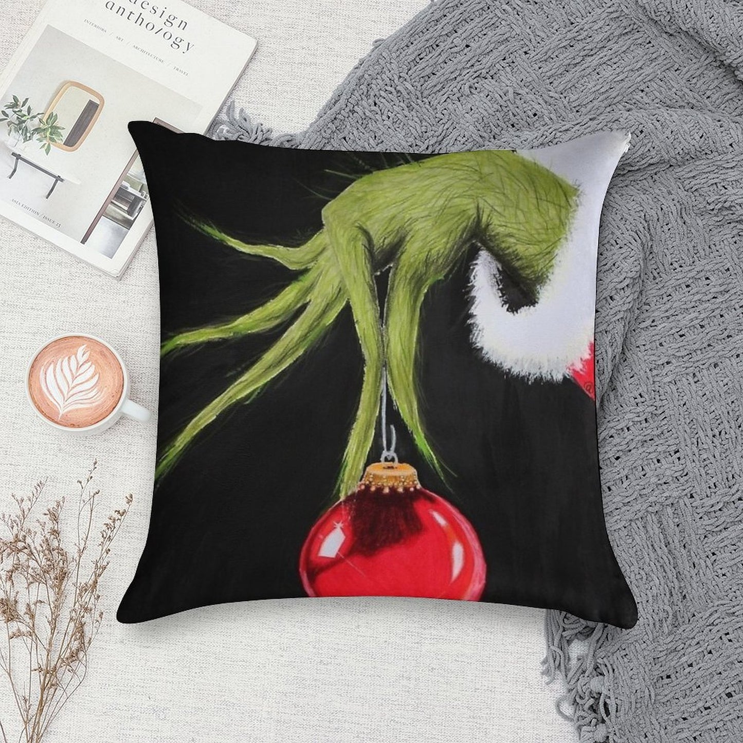 Who Stole Christmas Soft Ultra-Soft Texture Throw Pillow