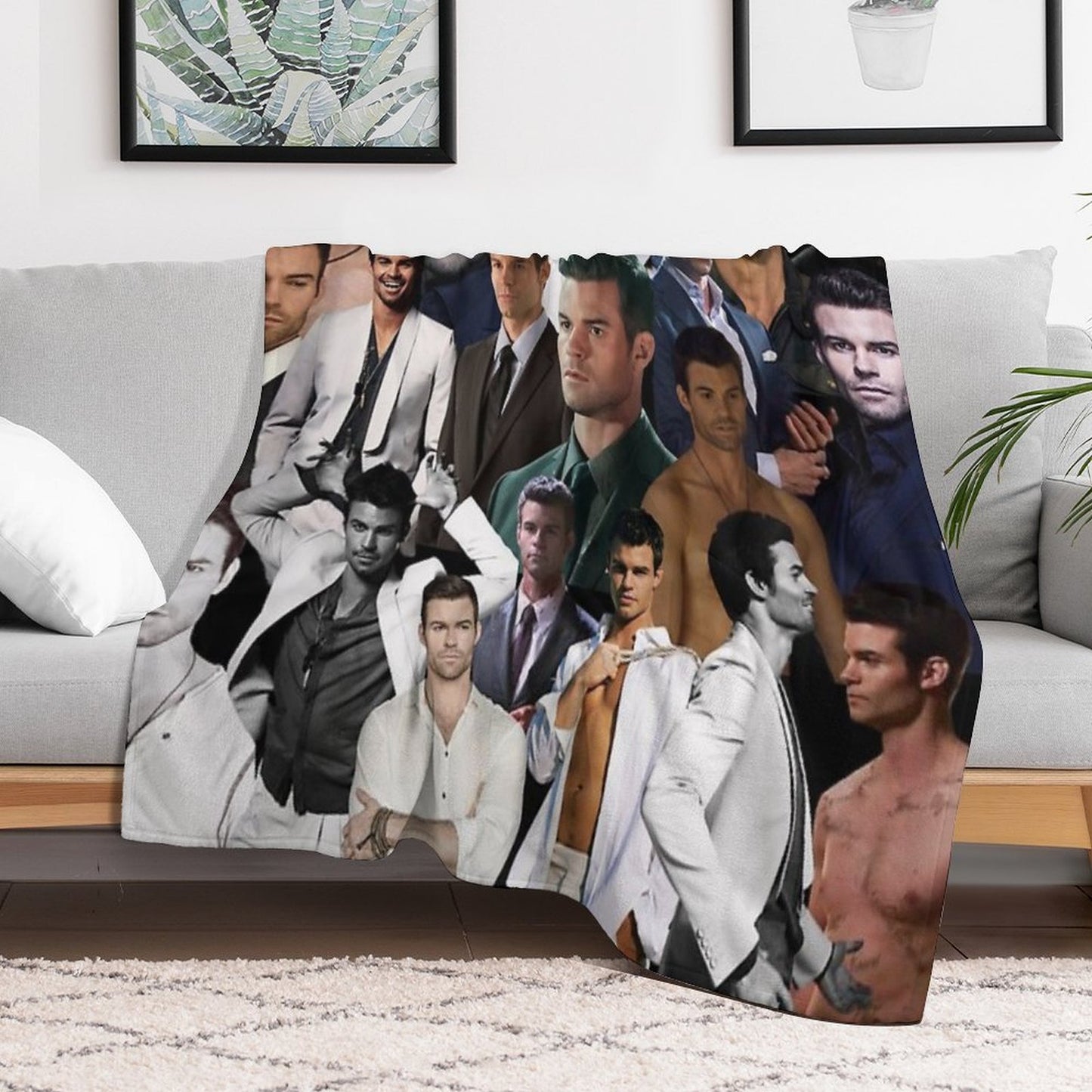 Daniel Gillies - Elijah Mikaelson Photo Collage Throw Blanket