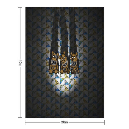 Five Nights at Freddys 4 - Mini Freddy's - Pixel Art Throw Blanket