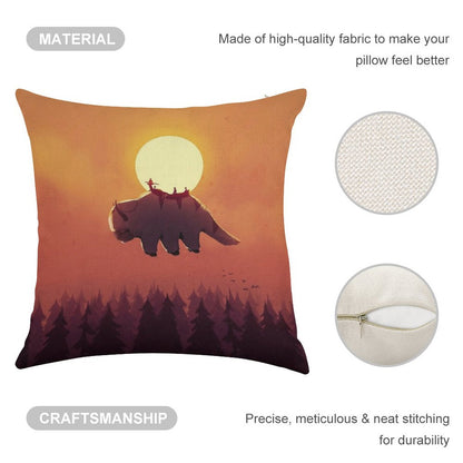 The End of All Things Linen Throw Pillow Cover