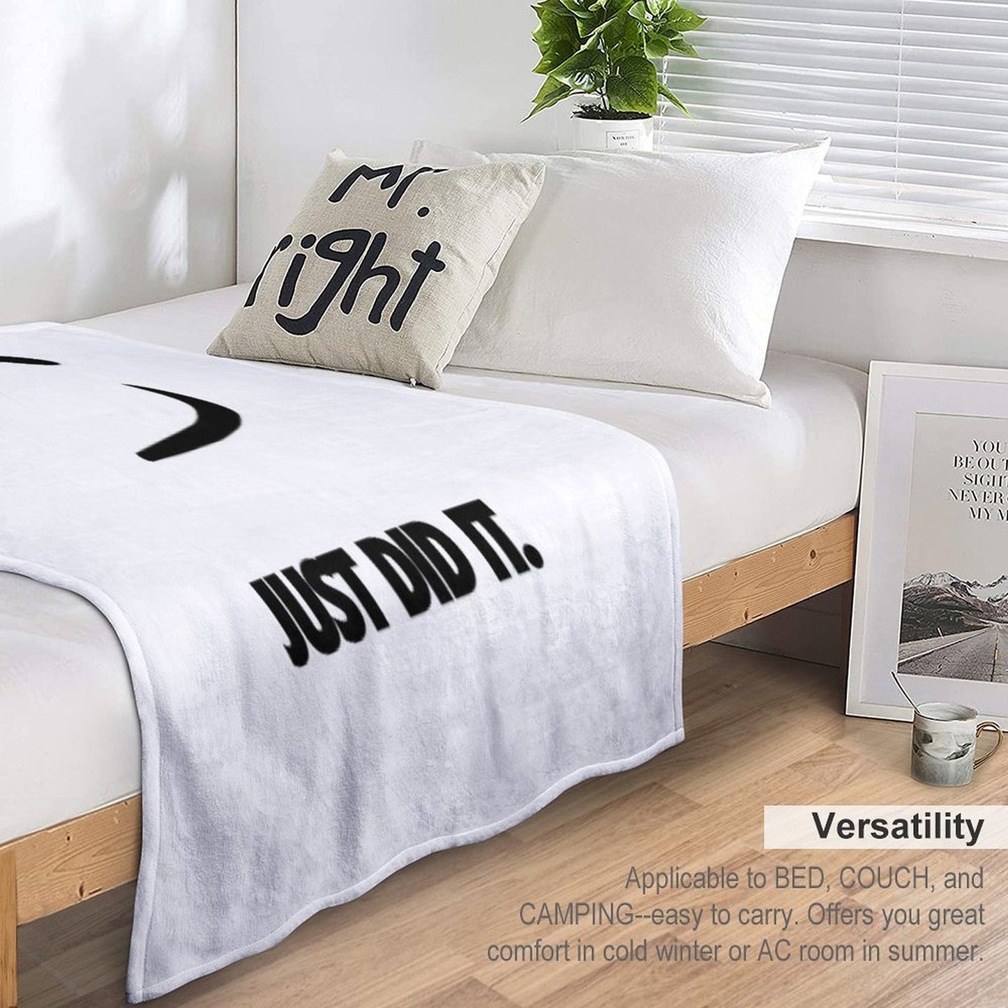 Nike Just Do It Parody - Just Did It.Emoji Throw Blanket