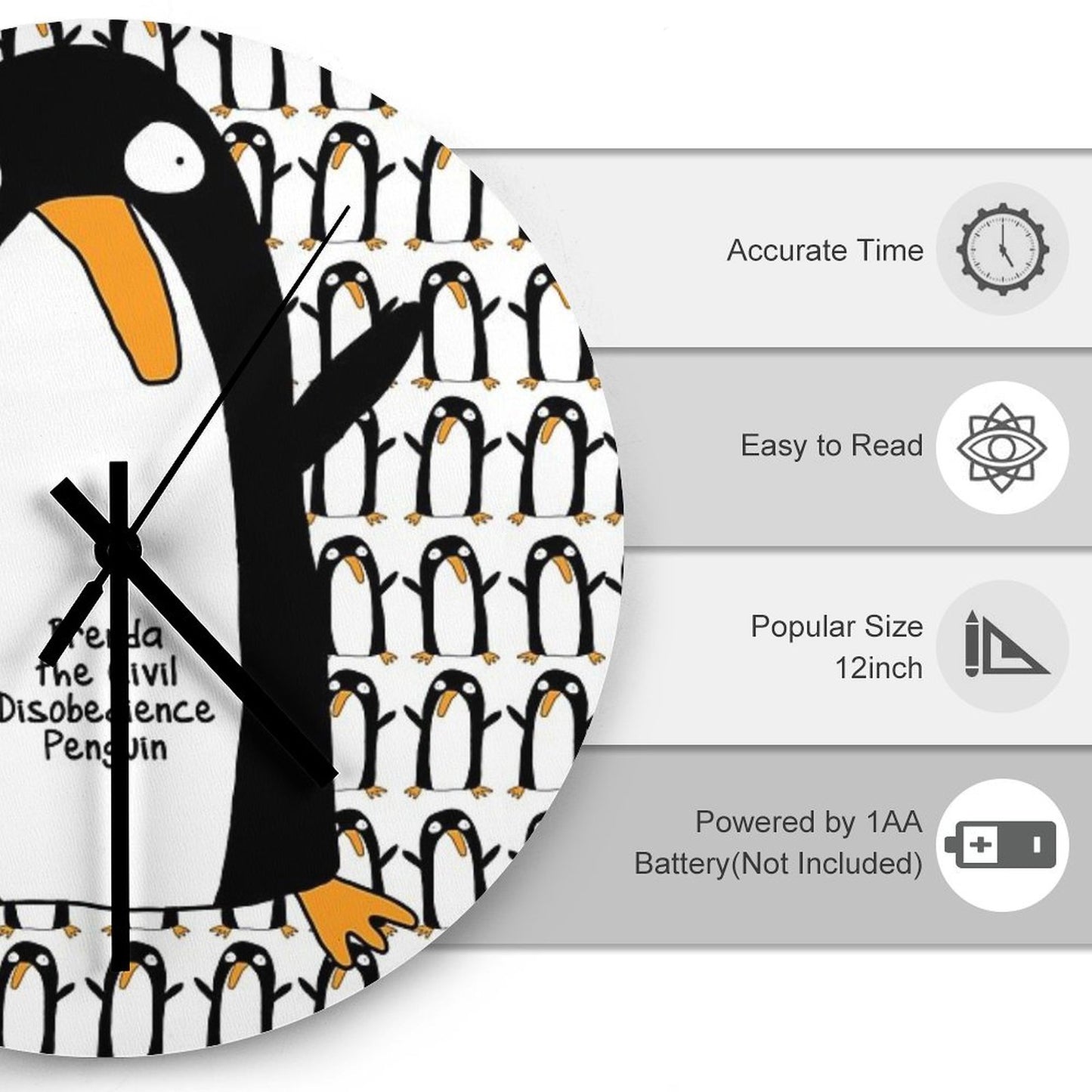 Brenda Penguin Clock Wall Clock