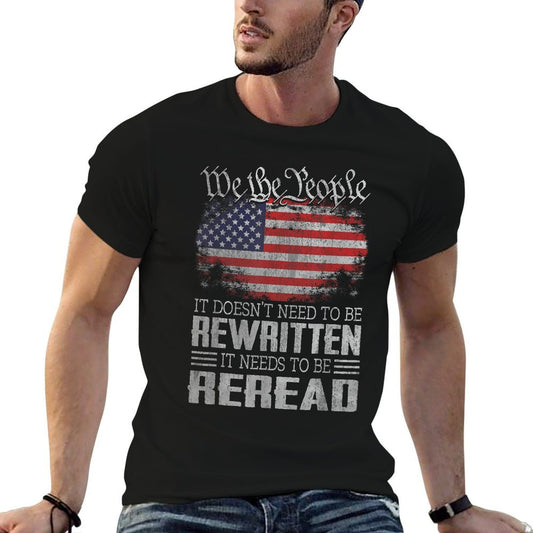 US Constitution of The USA Needs To Be Reread  Polyester Blend T-Shirt