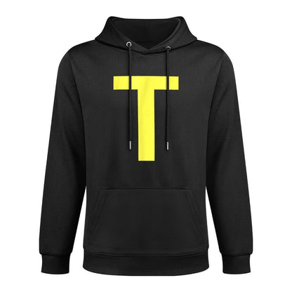 Letter T in Yellow on Green Costume Halloween Party Customizable Surface Hoodie