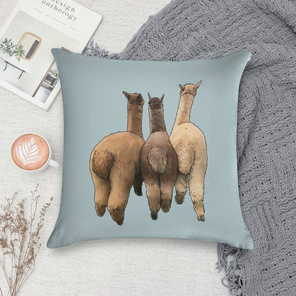 Alpaca Butts Soft Fade-Resistant Throw Pillow
