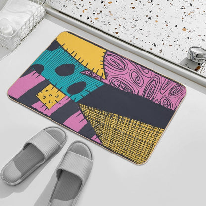 Nightmare Sewn Pattern Bath Mat