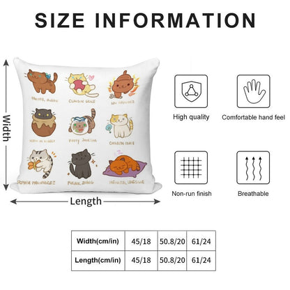 Purrcy Jackson Soft Shrink-Resistant Throw Pillow