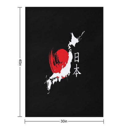 Japan (white) Throw Blanket