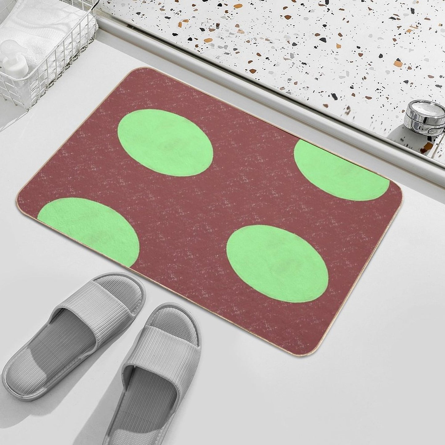 Cup Top Or Bottom  Rapid-Drying Bath Mat