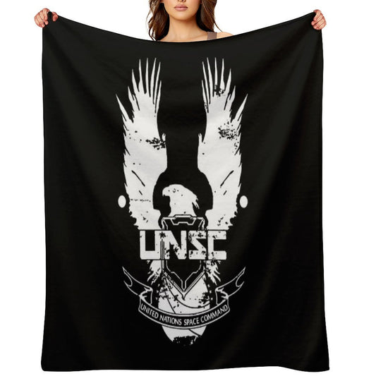 Halo UNSC Worn Logo High Quality Throw Blanket