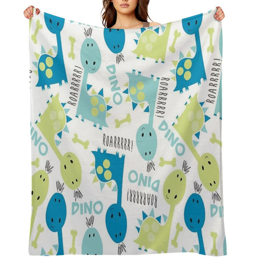 Little Roarrrrrr Dinosaurs Throw Blanket