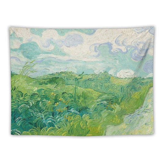 Vincent Van Gogh Green Wheat Fields, Auvers 1890 Painting Tapestry