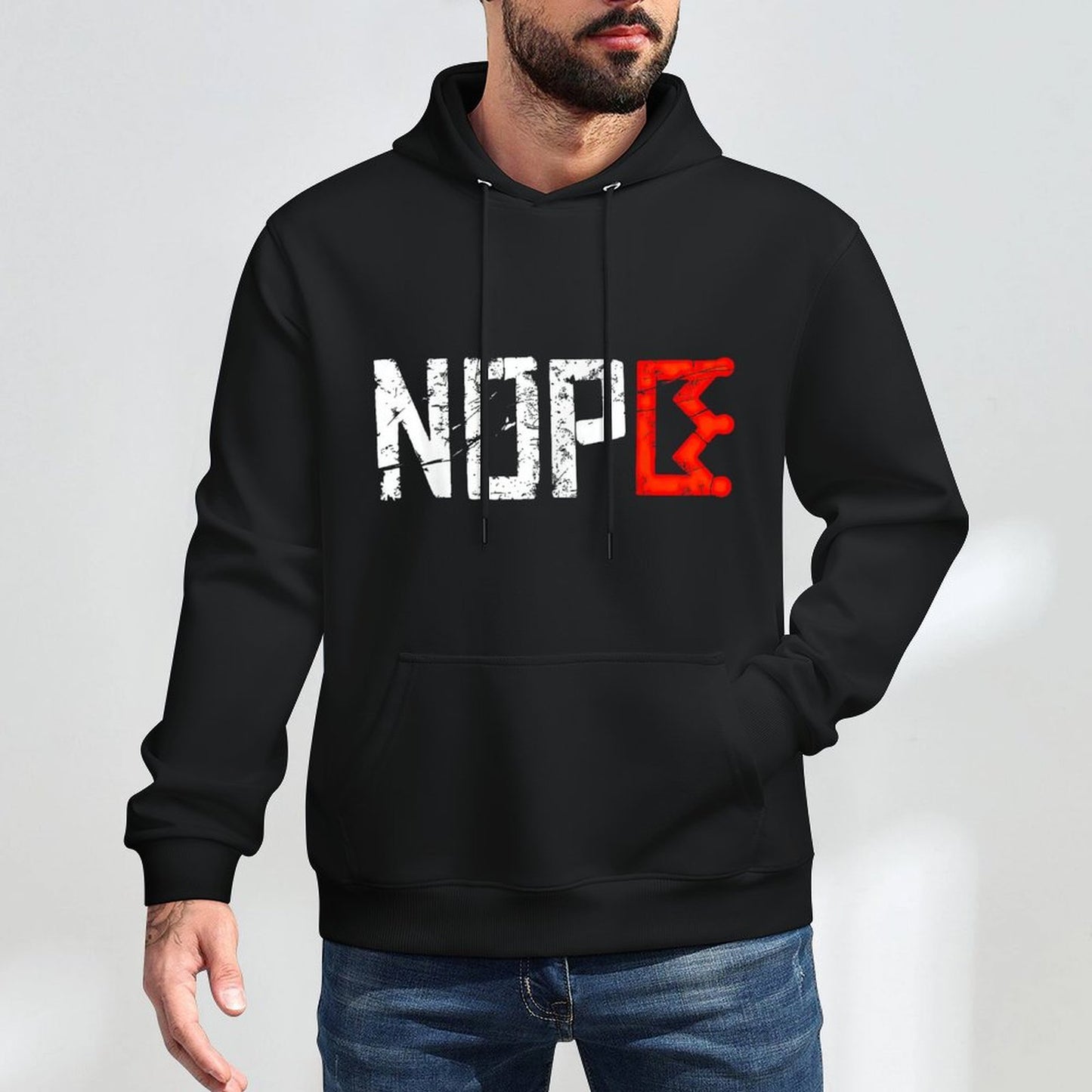 No Kings Nope Protest Sign Horizontal Colorfast Hoodie