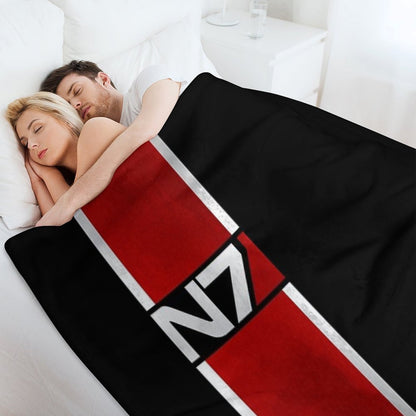 Mass Effect Vertical N7 Throw Blanket