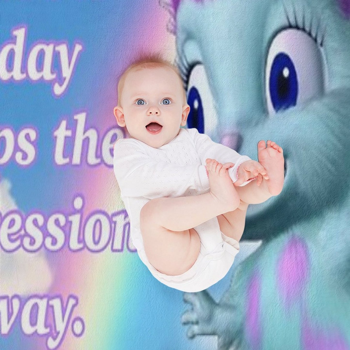 Bibble Motto Throw Blanket