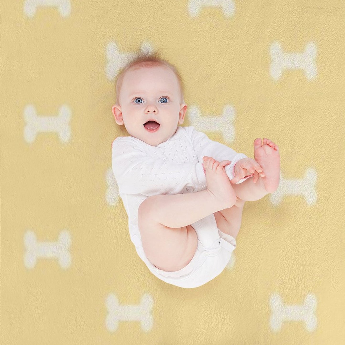 Blue Dog Bed Blanket Throw Blanket