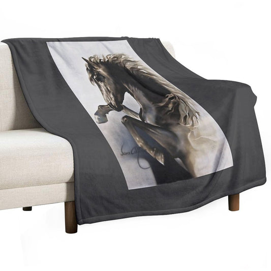 Black Fury Throw Blanket