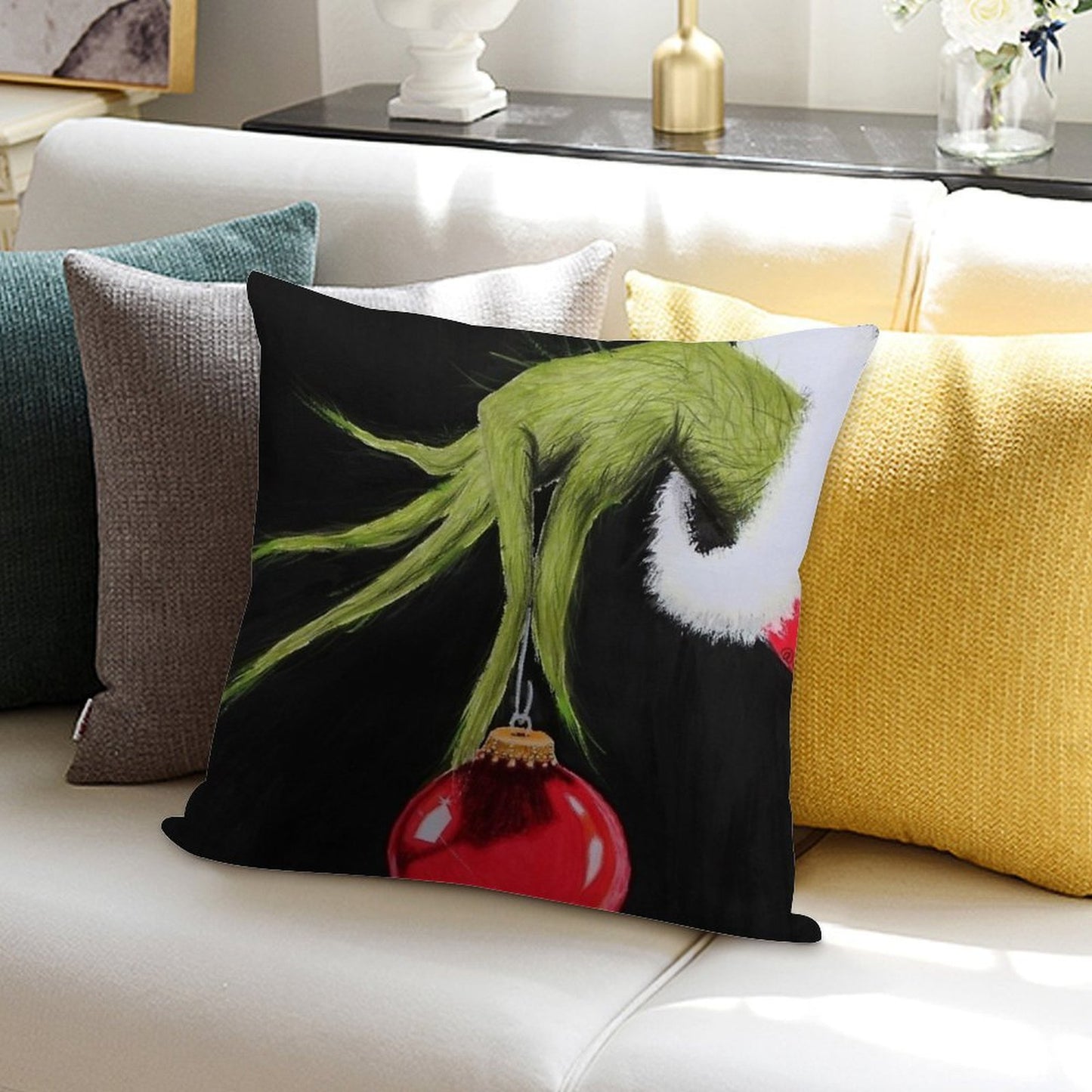 Who Stole Christmas Soft Ultra-Soft Texture Throw Pillow
