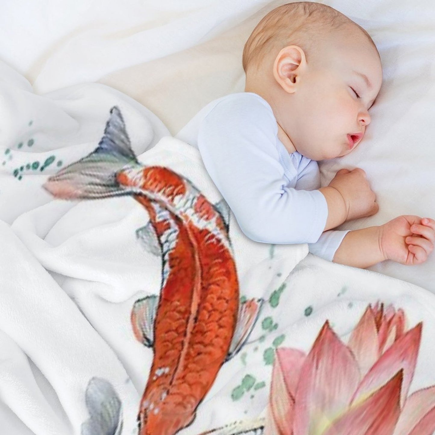 Koi Carp Fish Throw Blanket