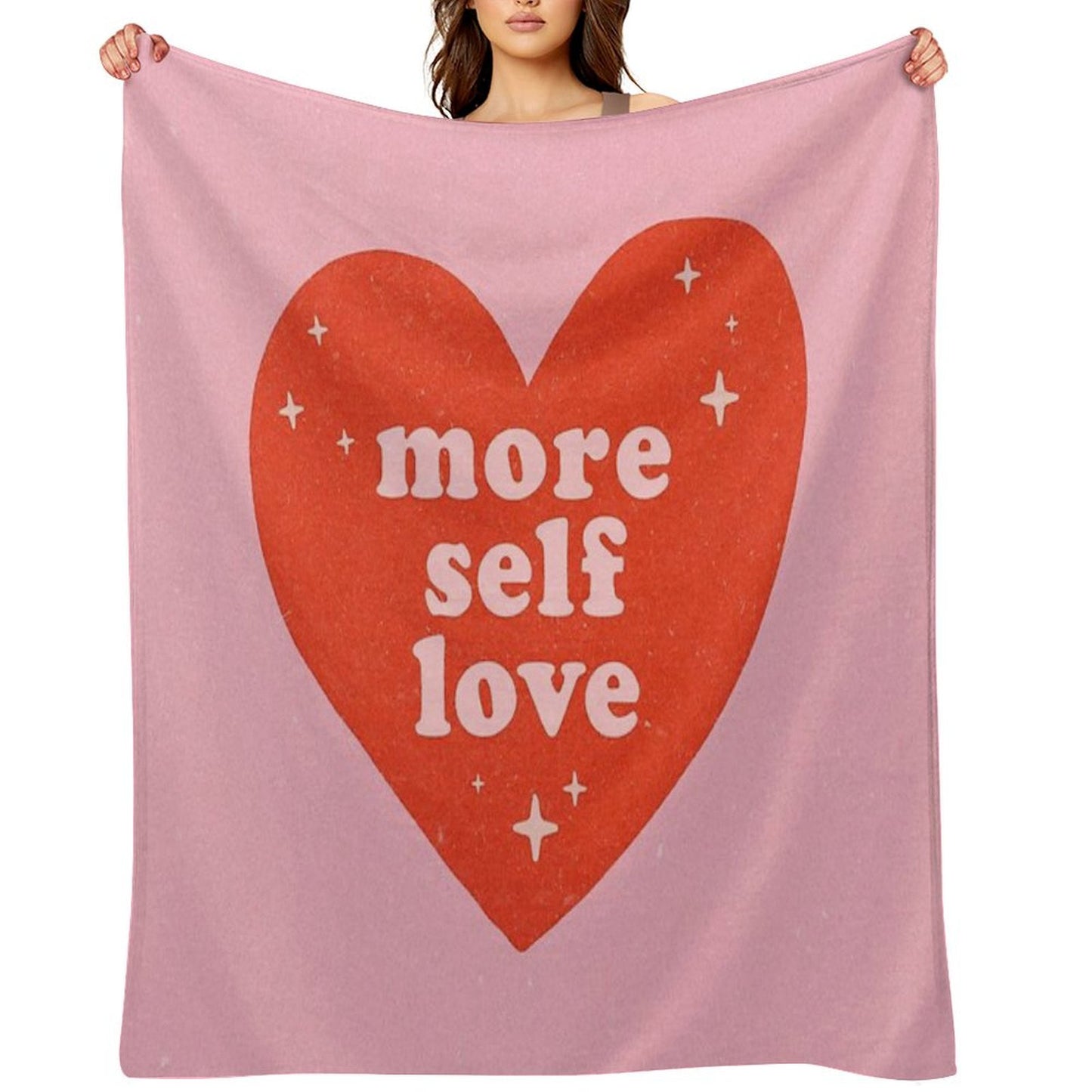 More Self Love {Pretty in Pink & Retro Red) Throw Blanket