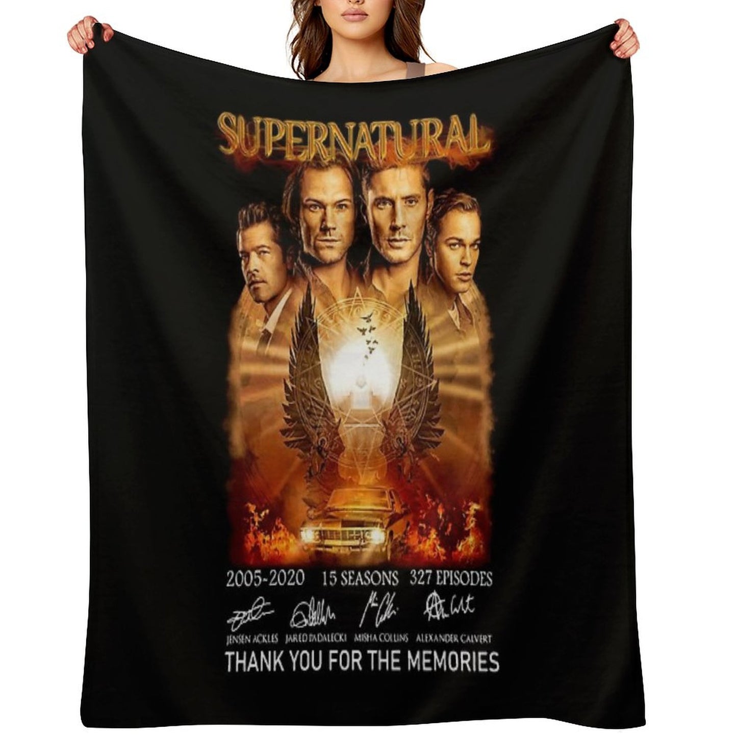 Supernatural Thank You For The Memories Throw Blanket